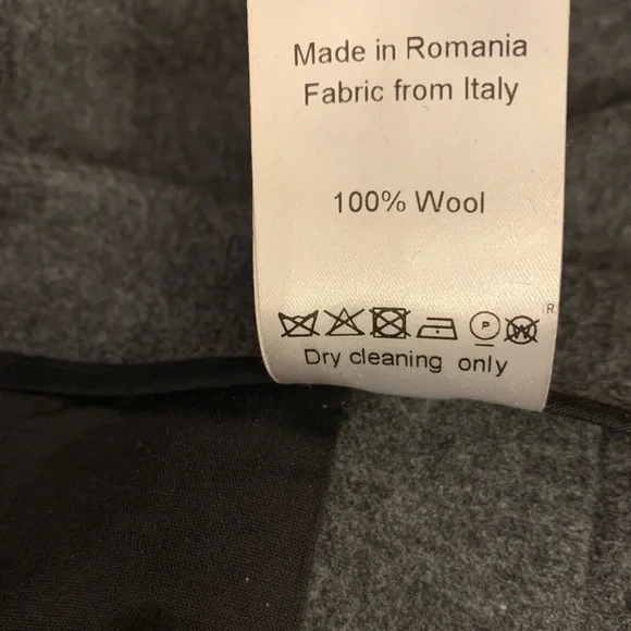 Harmony Grey Wool Pants Size 42 - Picture 3 of 4